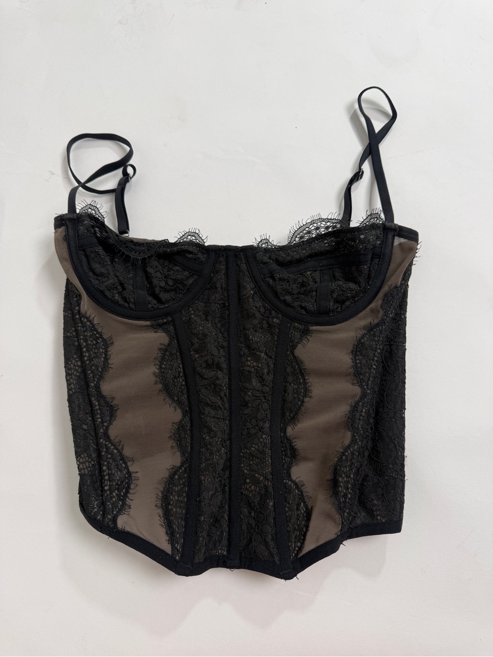 Black Lace Corset Top